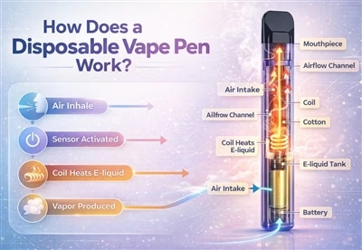 Come funziona una penna a vaporizzazione usa e getta?